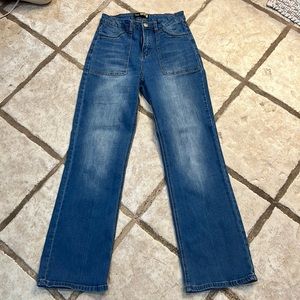 SB Susan Betro Denim Highwaisted, wide leg jeans. Size 8.